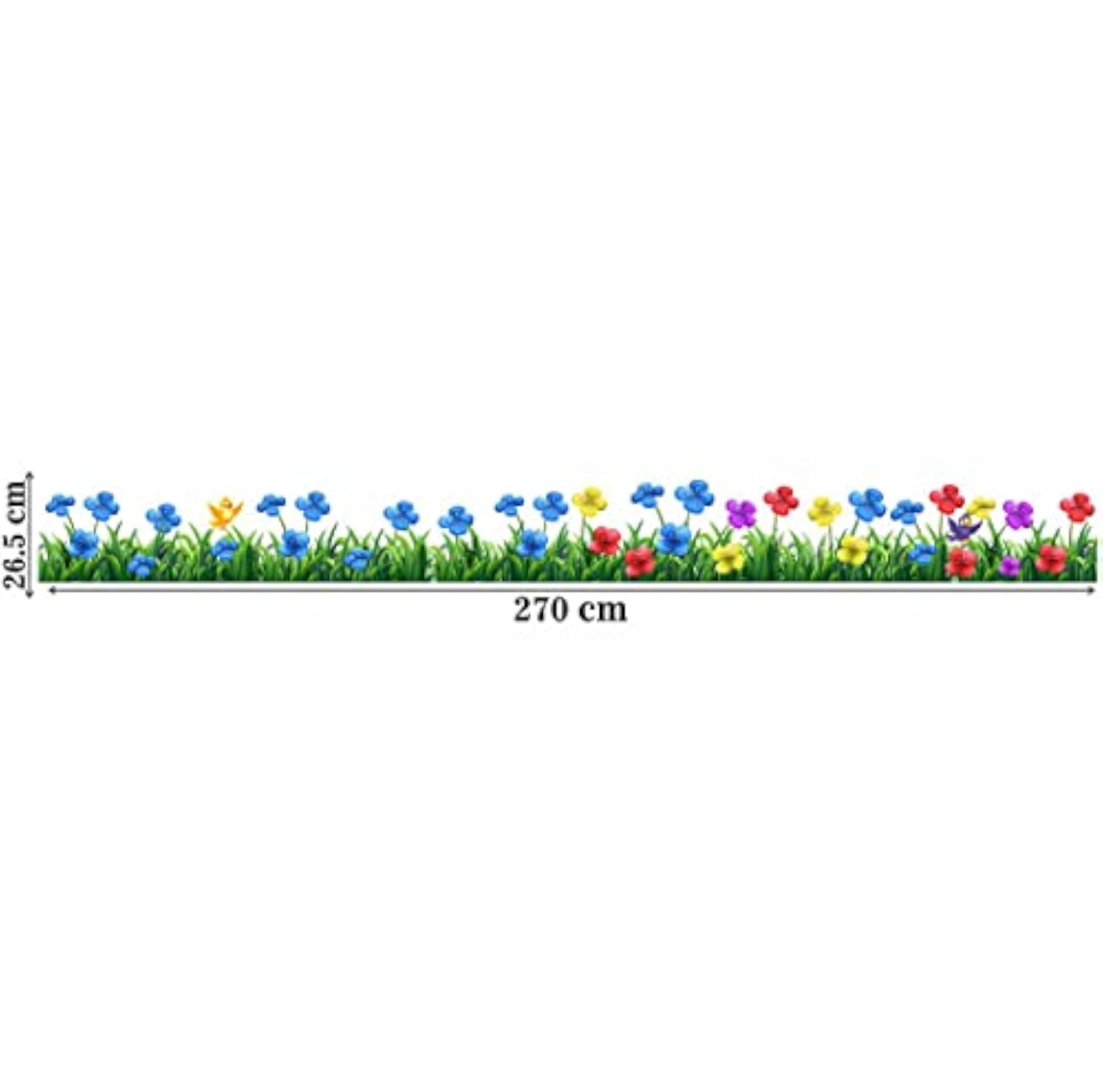 Flying Bird Wall/Border Sticker Floral Design for Home Decoration
